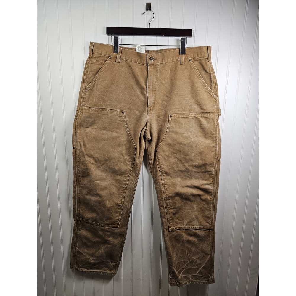 Carhartt B136 BRN Double Knee Carpenter Work Pants Mens 40x32